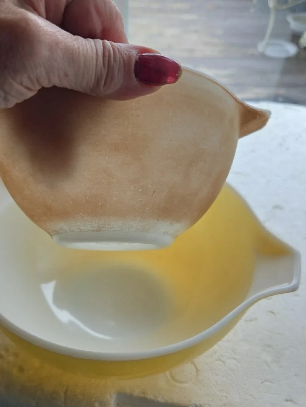Pyrex three mixing